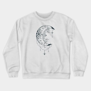 Hand Drawn Mystical Moon Crewneck Sweatshirt